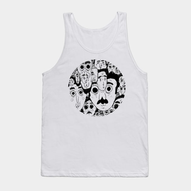 Random Faces Tank Top by GreiFernández